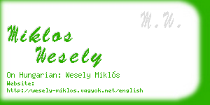miklos wesely business card